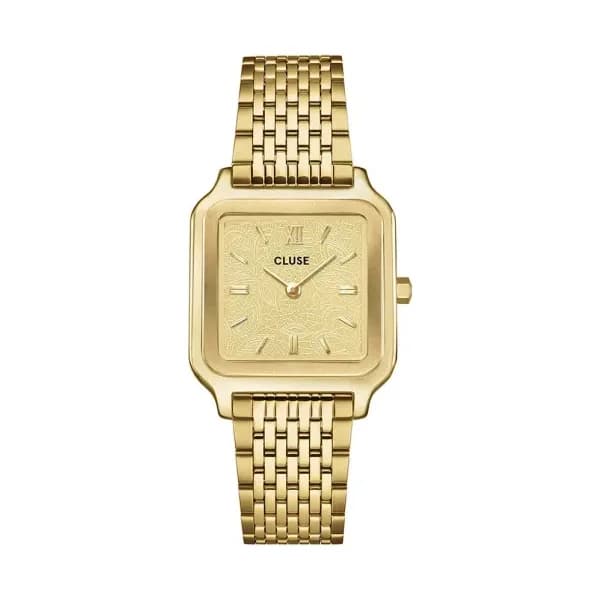 Cluse Gracieuse Watch Steel, Lace Textured, Gold Colour