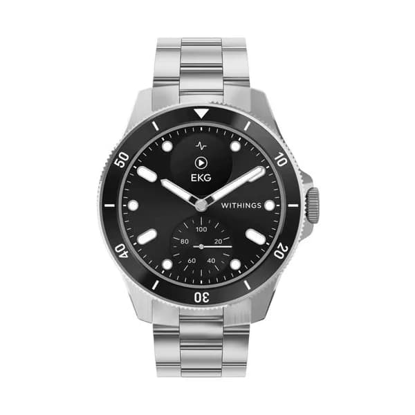 Withings Montre Connectée Withings ScanWatch Nova Black cadran noir bracelet acier 42 mm