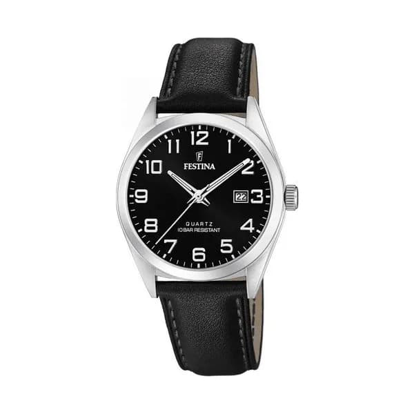 Festina Montre Festina en Cuir Noir