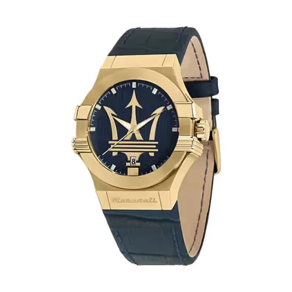 Maserati Montre Homme MASERATI POTENZA en Cuir Bleu