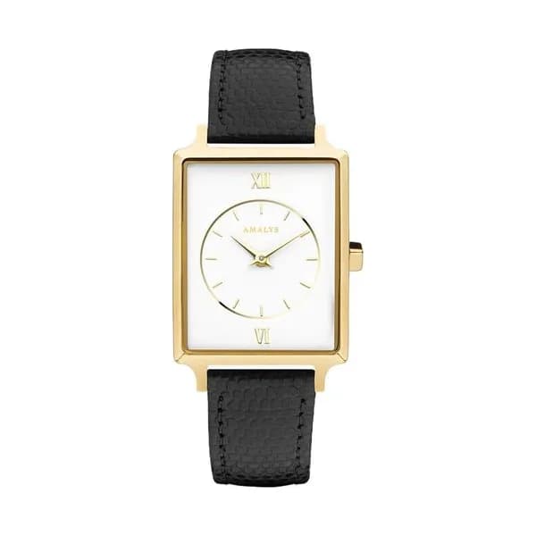 Amalys Montre Amalys Collection Hepburn en Cuir Noir
