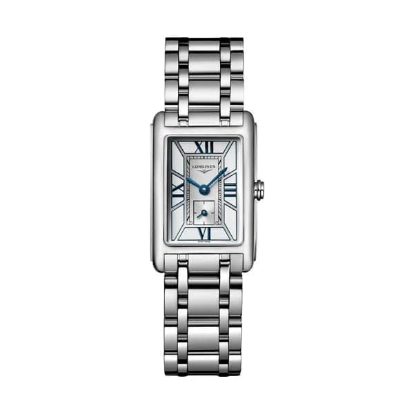 Longines Montre Longines DolceVita quartz cadran blanc bracelet acier 20,80 x 32 mm