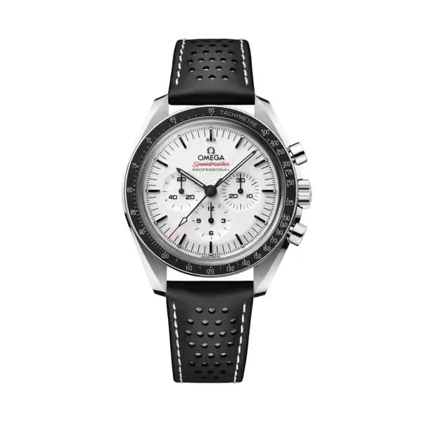 Omega Speedmaster 42 mm, acier sur bracelet en cuir