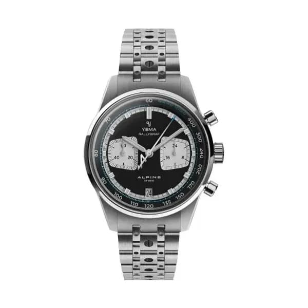 Yema Montre Yema Rallygraf Meca Quartz Alpine Cup Series Reverse Panda Bracelet Acier