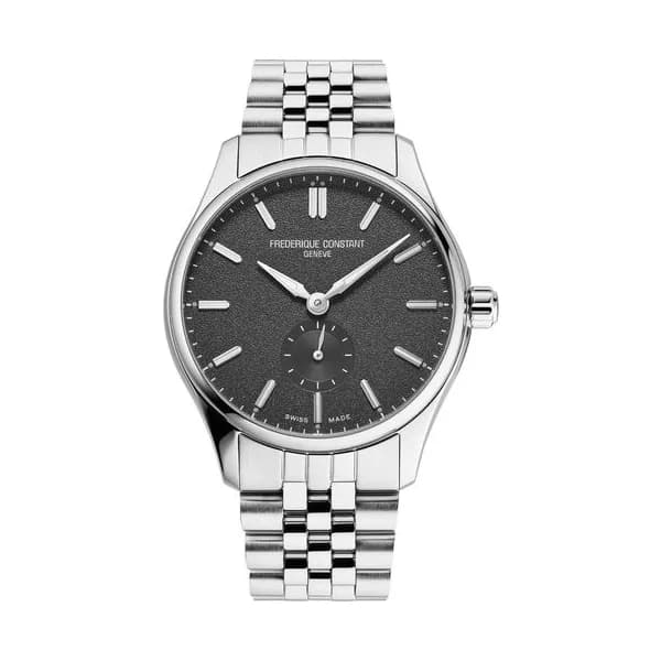 Frédérique Constant Montre Frédérique Constant Classics Index Small Seconds Automatic cadran noir bracelet acier 39 mm