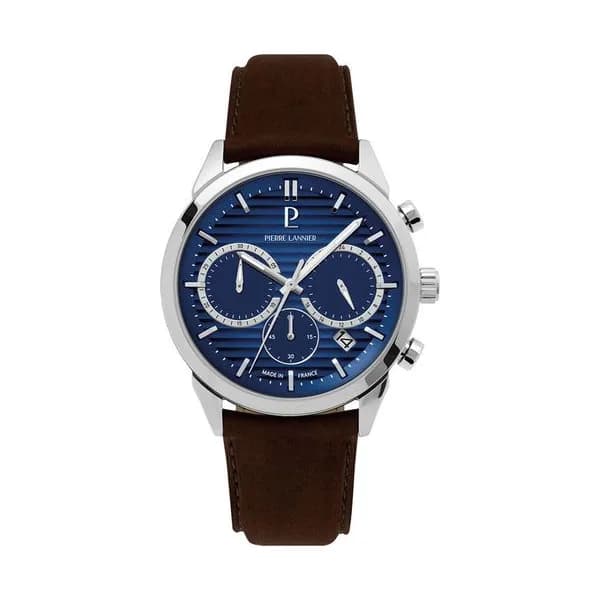 Pierre Lannier Montre Pierre Lannier Collection Monarck en Cuir Marron
