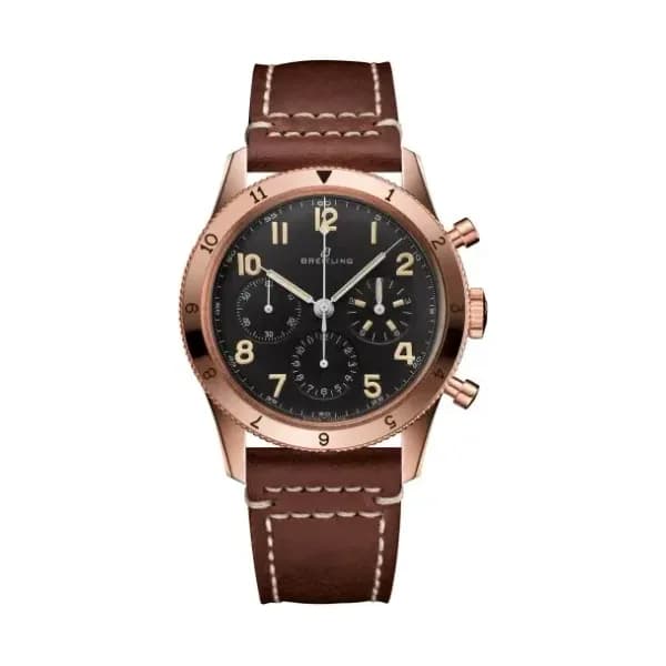 Breitling Montre Breitling AVI Ref. 765 1953 Re-Edition Or Rouge 18 carats - Noir