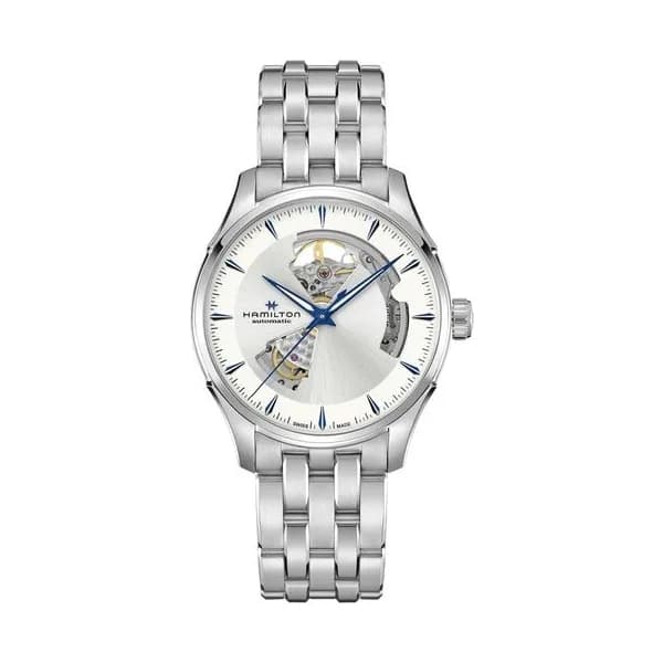 Hamilton Montre Hamilton Jazzmaster Open Heart Auto cadran argent bracelet acier 40 mm