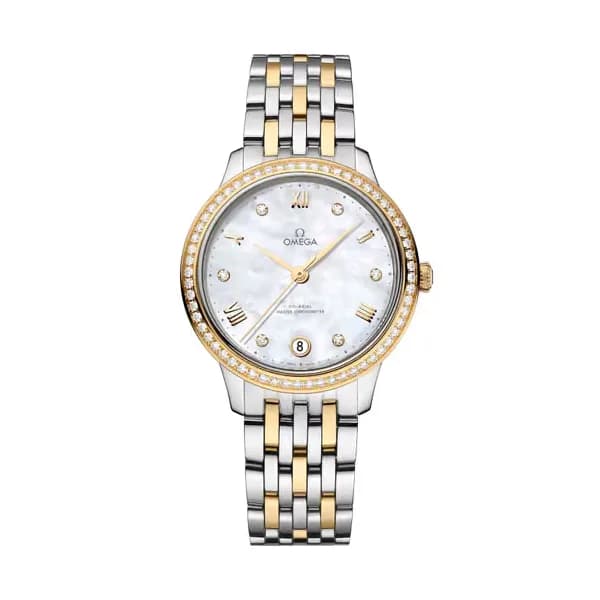 Omega De Ville 34 mm, acier - or jaune sur acier - or jaune