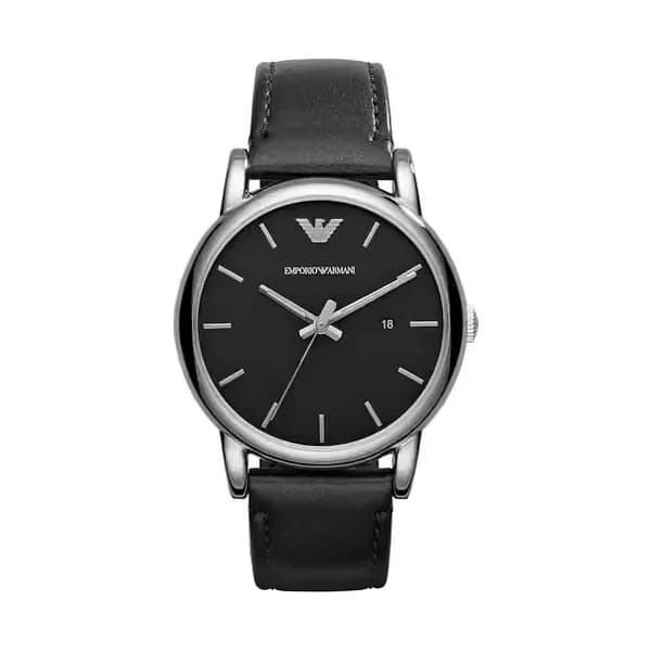 Emporio Armani Montre Analogique Homme Emporio Armani Cuir Noir AR1692