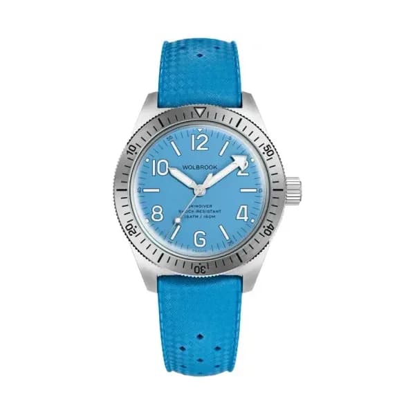 Wolbrook Montre automatique Skindiver Bleu ciel 22-SA-014