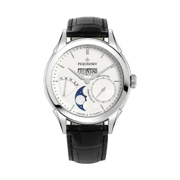 Pequignet Montre Pequignet Royale Origine Automatique Cadran Blanc - 9010433-AN
