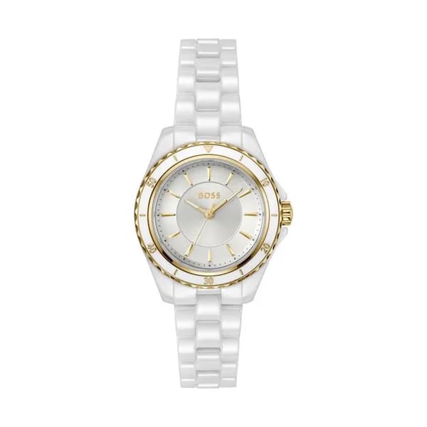 Hugo Boss Montre Boss Collection Sage Aqua en Céramique Blanc