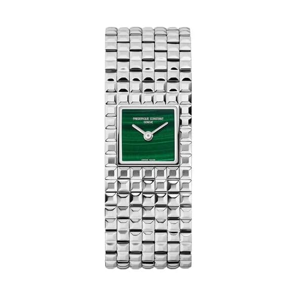 Frédérique Constant Montre Frédérique Constant Classics Manchette quartz cadran malachite bracelet acier 25.7 x 20 mm