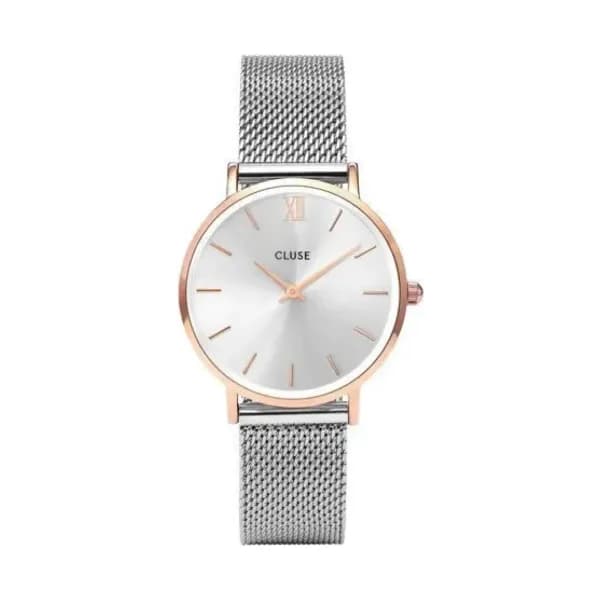Cluse Montre quartz Femme Minuit Argenté