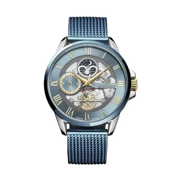 Montignac Montre quartz Homme Round Bleu glacier