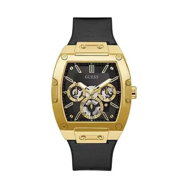 Guess Montre Homme GUESS PHOENIX en Cuir Noir