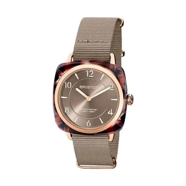 Briston Montre Clubmaster Chic Acétate Taupe 21536.PRA.UBR.30.NT