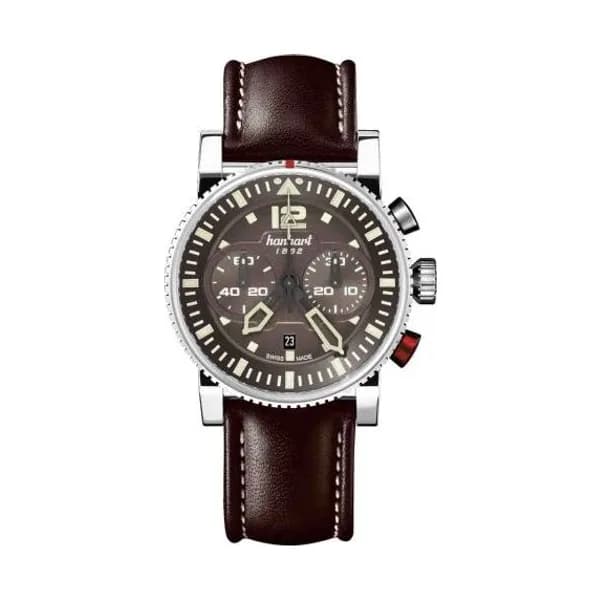 Hanhart Montre Hanhart Primus Pilot Marron Automatique diamètre 44 mm- 740.280-0120