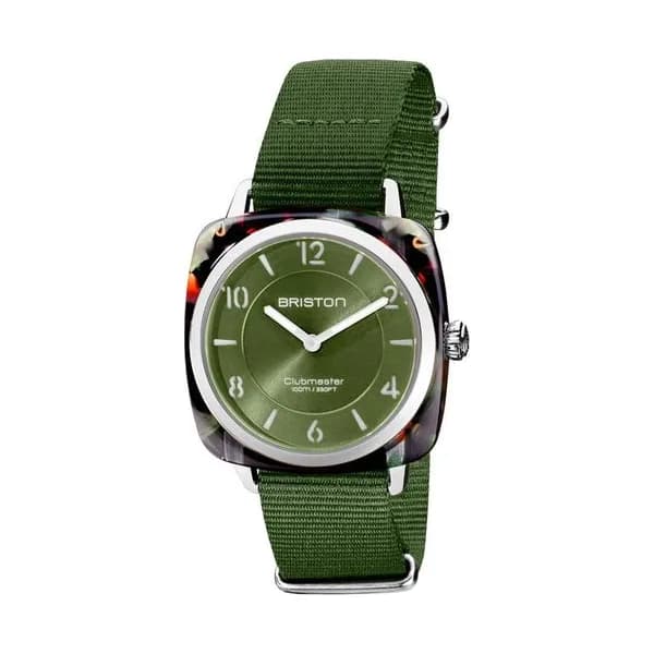 Briston Montre Clubmaster Chic Acétate Vert Olive 21536.PRA.UG.26.NOL