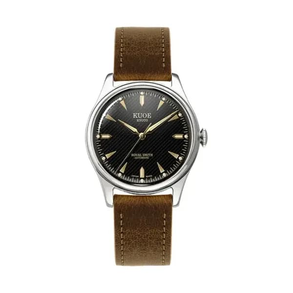 Kuoe Kyoto Montre Royal Smith 90-006 Silver Case Black Dial