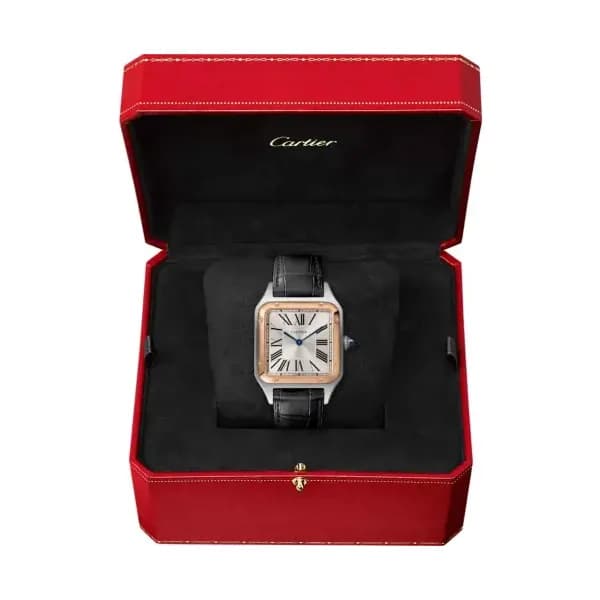 Cartier Montre quartz Mixte Santos Argenté