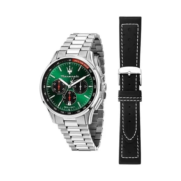 Maserati Montre Homme Maserati Cuir véritable Acier inoxydable Noir Acier inoxydable R8873624002