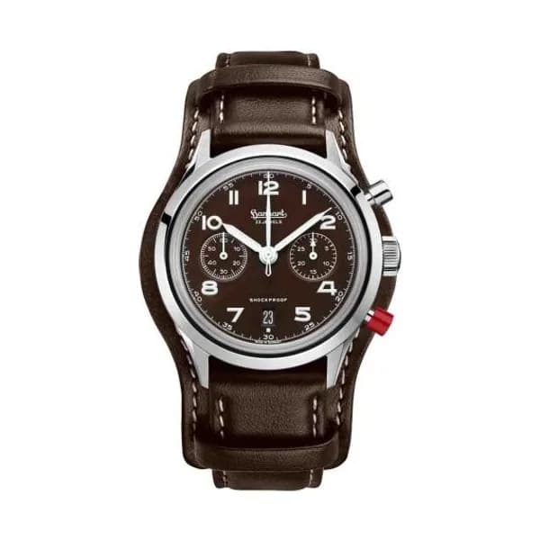 Hanhart Montre Hanhart 417 ES Mocha Flyback Steve Mc. Mécanique diamètre 42 mm- H721L.282-7110