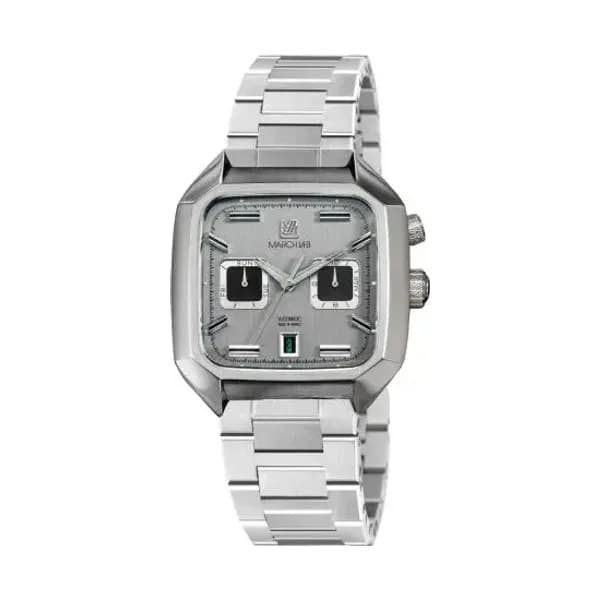 March LA.B Montre March LA.B AM2 Calendar Automatique Cadran Double Acier Brossé 3 Maillons