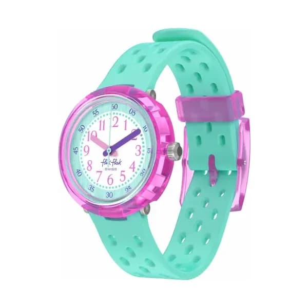 Flik Flak Montre quartz Fille Bubbly hours Blanc, Vert menthe