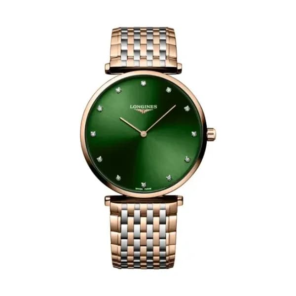 Longines Montre Longines la grande classique de longines 38 mm Quartz Cadran Vert soleillé Bracelet Acier