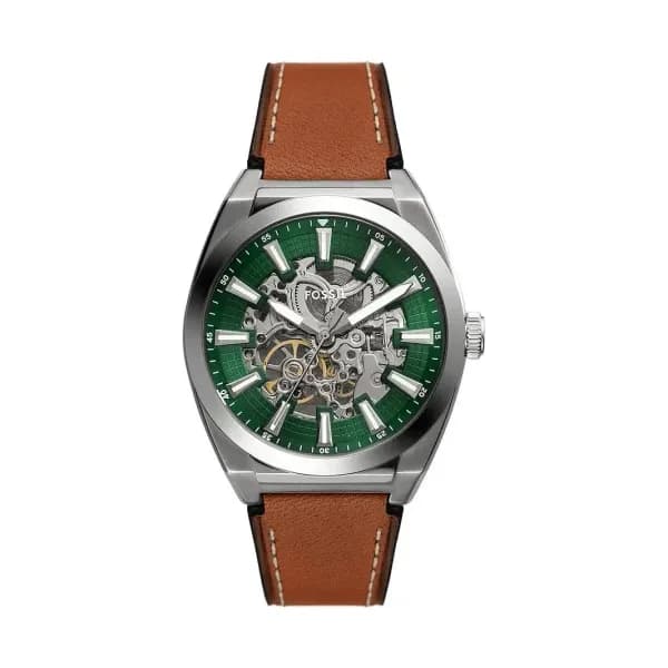 Fossil Montre Automatique Fossil Collection Everett en Cuir Marron