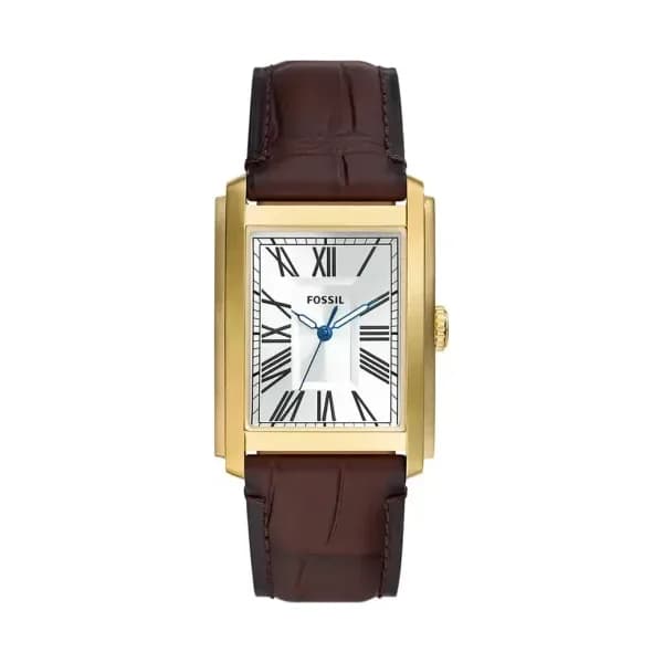 Fossil Montre Analogique Homme Fossil Cuir Marron FS6011