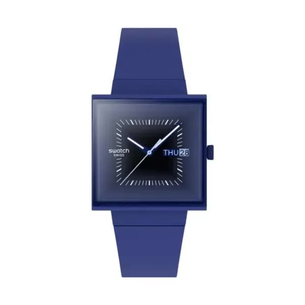 Swatch Montre Squarely Blacklight SO34N700