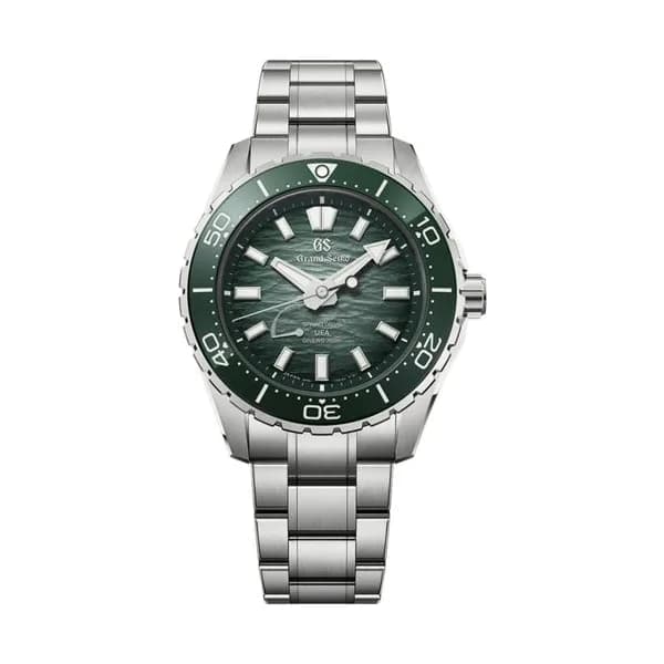 Grand Seiko Montre Grand Seiko Evolution 9 Spring Drive U.F.A. Ushio 300 Diver cadran vert bracelet titane 40,8 mm