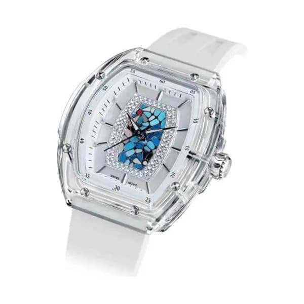 Tsar Bomba Montre Tsar Bomba - Nucleus Series II - FKM Blanc & Bleu - TB8219L03