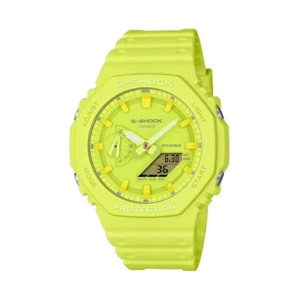 Casio Montre GShock Classic - Série GA-2100 - Vert Fluo 48.5 x 45.4 mm- GA-2100-9A9