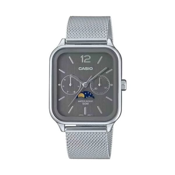 Casio Montre Casio Timeless - Moonphase - Gris Clair - MTP-M305M-8AV