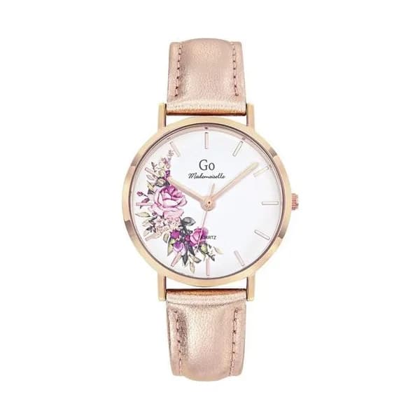 GO Mademoiselle Montre GO Mademoiselle en Cuir Doré Rose