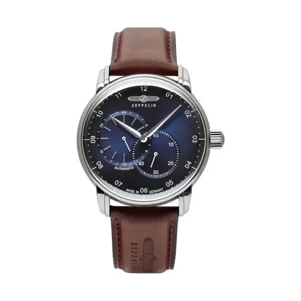 Zeppelin Montre Automatique Zeppelin Collection Captain's Line en Cuir Marron