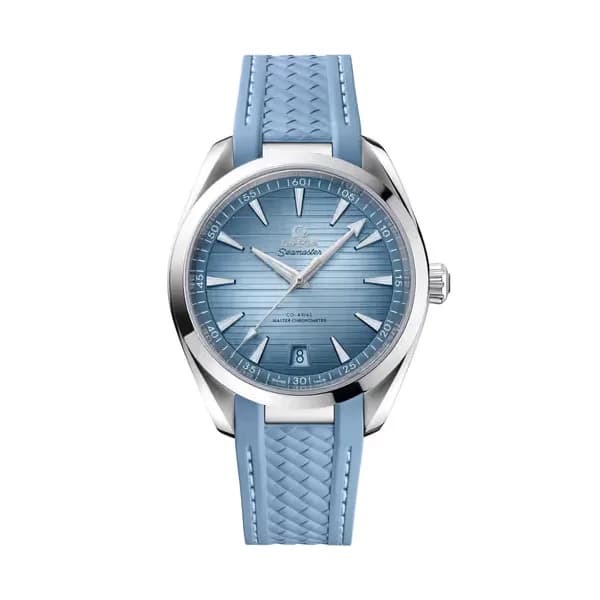 Omega Seamaster 41 mm, acier sur bracelet caoutchouc