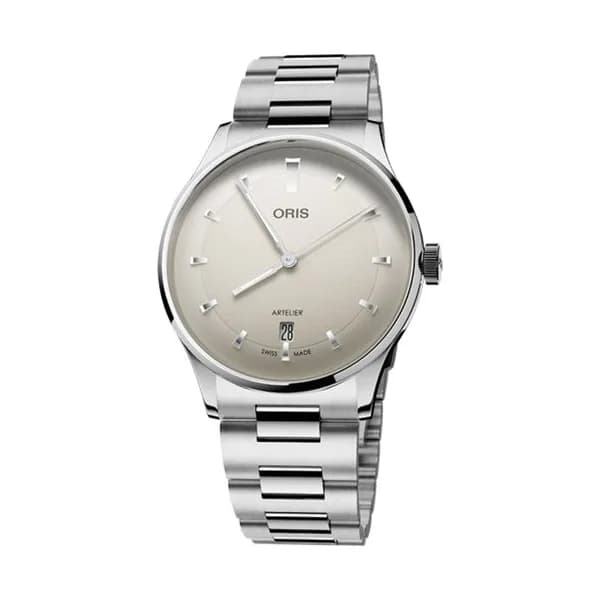 Oris Montre Oris Artelier Date automatique cadran blanc bracelet acier 38 mm