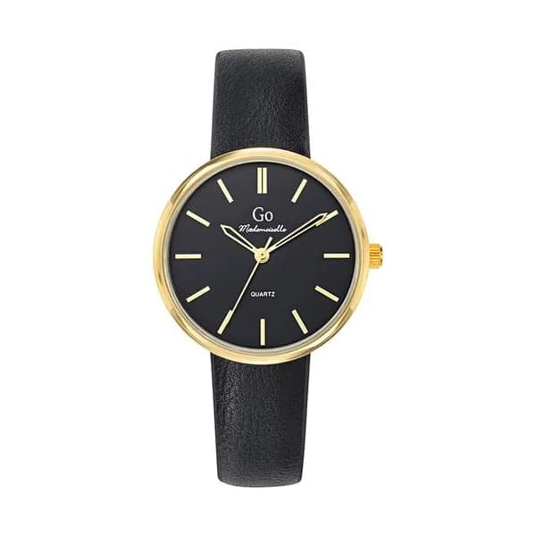 GO Mademoiselle Montre GO Mademoiselle en Cuir Noir