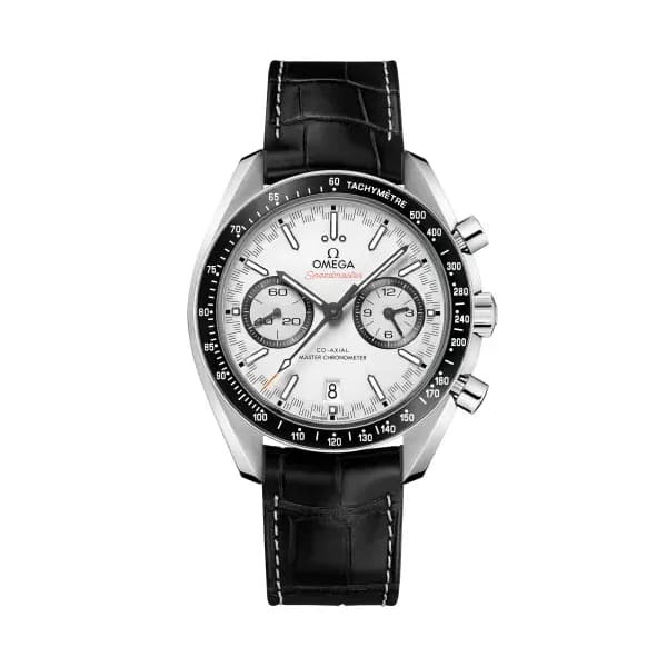 Omega Speedmaster 44,25 mm, acier sur bracelet en cuir