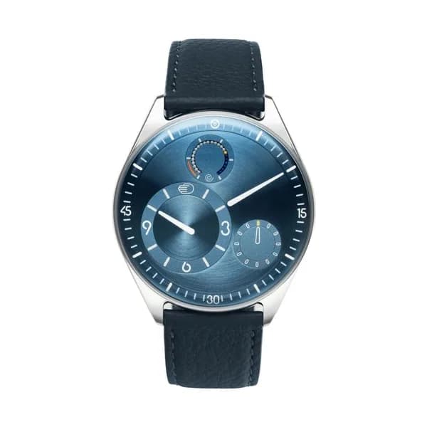 Ressence Montre Ressence TYPE 11 Sky titane automatique cadran bleu bracelet cuir 41 mm