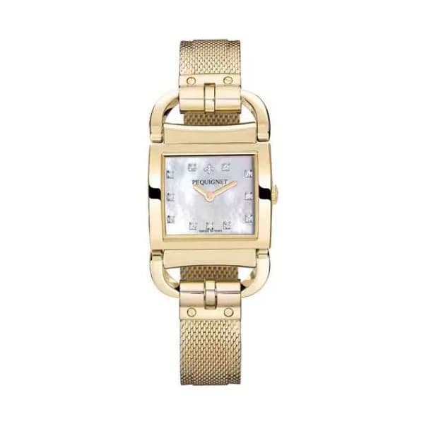 Pequignet E. Montre Pequignet Attellage Quartz - Cadran Nacre Blanc - Bracelet - 5895508CD-A