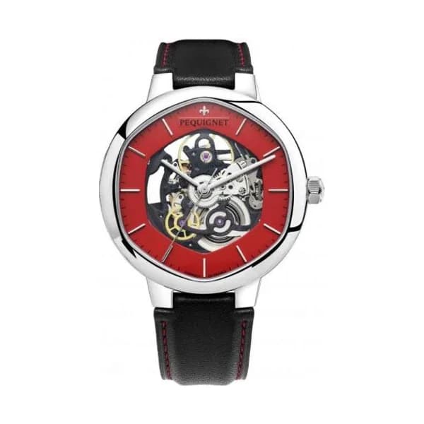 Pequignet E. Montre Pequignet Exagone Squelette Rouge 41 mm - 4470463SQ