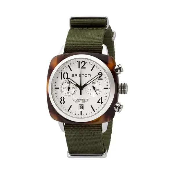 Briston Montre Briston Collection Clubmaster Classic en Nato Nylon Vert