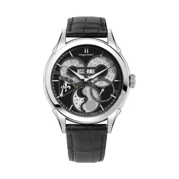 Pequignet Montre Pequignet Royale saphir - Cadran Noir Parélie Automatique Cadran Noir - 9010853