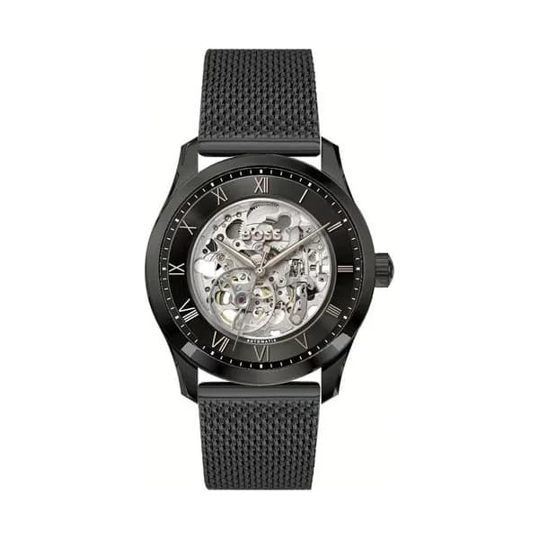 Hugo Boss Montre Automatique Boss Collection Principle Automatique en Acier et PVD Noir